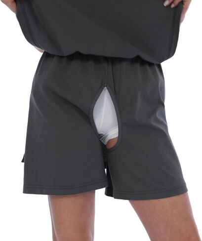 Unisex Adult Quick Access Care Pants, Washable Cotton Post Recovery Incontinence Bottoms, Urinary Bag Friendly S-XXL in Kuwait