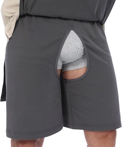 Unisex Adult Quick Access Care Pants, Washable Cotton Post Recovery Incontinence Bottoms, Urinary Bag Friendly S-XXL in Kuwait