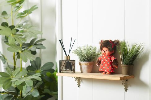 Sekiguchi 221295-Original Mädchen, Figurine Monchichi Dress and Bows, Brown Plush Animal Approximately 20 cm, 221295 in Saudi Arabia