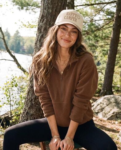 Premium Embroidered Hat | Happy Camper Hat in Kuwait