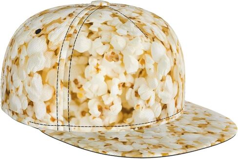 Baseball Cap for Men Women, Adjustable Flat Brim Snapback Hat, Trendy Novelty Pattern Hip Hop Style Hat in Saudi Arabia