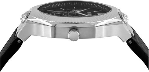 Versus Versace Echo Park Multifunction Collection Luxury Mens Watch Timepieces with a Black Strap and Dial Featuring a Stainless Steel Case in Kuwait