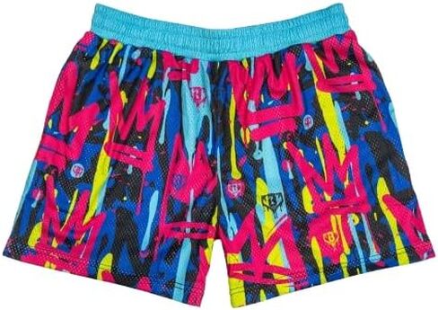 Baseball Lifestyle 101 Men's Graffiti Crown Shorts, Adult Sizes S-XL in Saudi Arabia