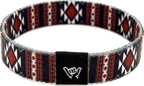 Hang Loose Bands - Southwestern Bracelet for Men, Women & Teens - Comfy Tribal Print and Boho - Western Style Reversible Wristband - Dawson | Small: 6.5" (most common fitting size) in Saudi Arabia