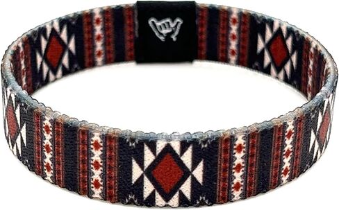 Hang Loose Bands - Southwestern Bracelet for Men, Women & Teens - Comfy Tribal Print and Boho - Western Style Reversible Wristband - Dawson | Small: 6.5" (most common fitting size) in Saudi Arabia