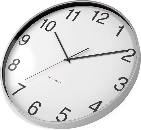 Union & Scale UN57810 Essentials Wall Clock, Aluminum, 16 (UN57810) in Kuwait