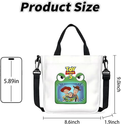 For Toy Movie Story 5 Tote Bag for Women, Cartoon Canvas Tote Handbags, Cute Crossbody Bags With Detachable Strap in Kuwait
