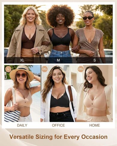 Cevapro Jelly Bras for Women Push Up Wireless Full Coverage Bralette No Underwire Seamless Soft Everyday T-Shirt Bra in Saudi Arabia