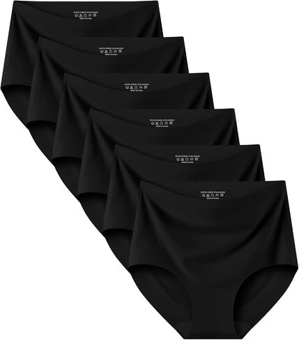 Kalapa Seamless Womens Underwear High Waisted No Show Briefs Silky Stretch Breathable Full Coverage Ladies Panties Multi Pack in Saudi Arabia