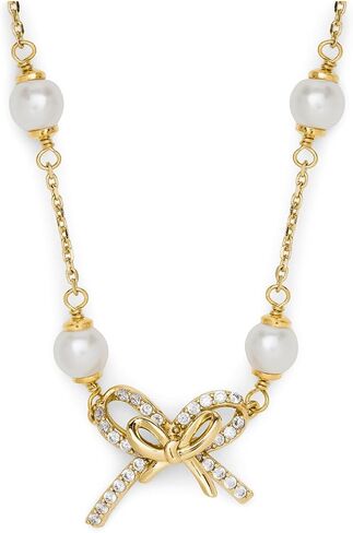 kate spade new york Girlie Pearlie Pearl Bow Scatter Necklace in Kuwait