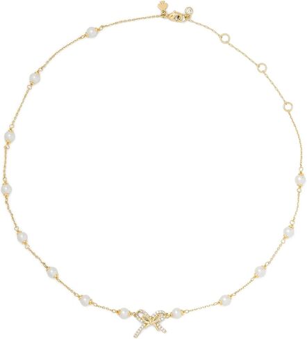 kate spade new york Girlie Pearlie Pearl Bow Scatter Necklace in Kuwait