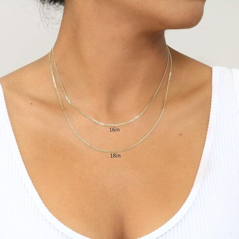 Nuragold 14k الذهب الأصفر الحقيقي الصلبة الكوبية كبح وصلة 1.5 ملم سلسلة قلادة ((16 "-24") مجوهرات إيطالية أنيقة للرجال والنساء in Kuwait