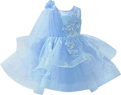 IBAKOM Flower Girl Sparkly Sequins Formal Birthday Dress First Communion Easter Pageant Ball Gown Tween Wedding Prom Dress in Kuwait