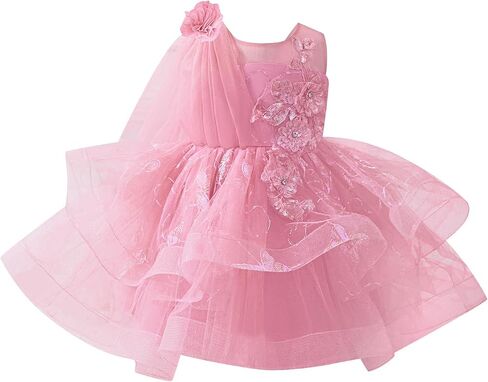 IBAKOM Flower Girl Sparkly Sequins Formal Birthday Dress First Communion Easter Pageant Ball Gown Tween Wedding Prom Dress in Kuwait