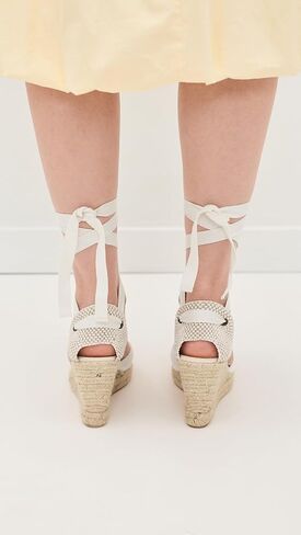 Soludos Women's Marseille Wedge Espadrilles, Oasis White, 8.5 Medium US in Saudi Arabia