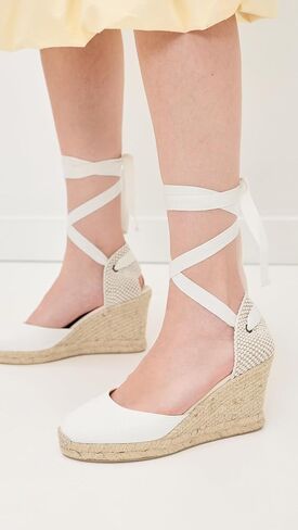 Soludos Women's Marseille Wedge Espadrilles, Oasis White, 8.5 Medium US in Saudi Arabia