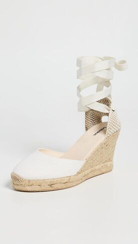 Soludos Women's Marseille Wedge Espadrilles, Oasis White, 8.5 Medium US in Saudi Arabia