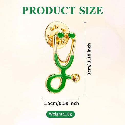 Stethoscope Brooch Pins Colorful Stethescope Lapel Pin Nurse Doctor Enamel Pins for Medical Doctor Nurse Week Gift Accessories in Saudi Arabia