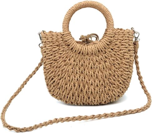 Straw Clutch Purses for Women Straw Beach Bag Summer Clutch Purses Top Handle Beach Vacation Woven Rattan Raffia Purse in Saudi Arabia