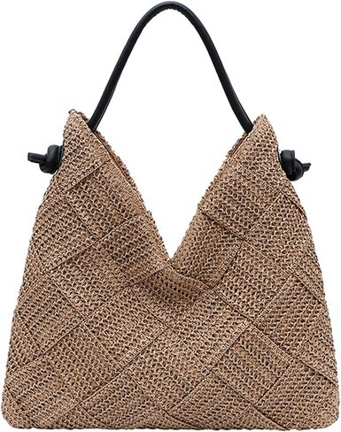Straw Beach Bags for Women Summer Hobo Tote Woven Shoulder Bag Vacation Straw Purses Handbags in Saudi Arabia