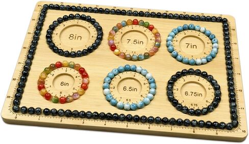 Petoysoso Bead Boards for Jewelry Making, Bamboo Beading Board for Jewelry Bracelet Making, Bracelet Bead Board, Bracelet Bead Board for Bracelet, Jewelry Making, Necklaces,DIY Small in Kuwait