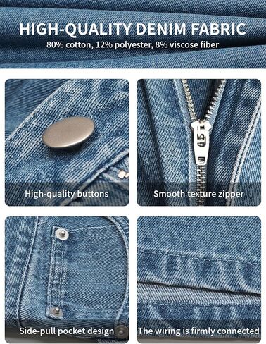 Men's Wide Leg Baggy Jeans, Y2K Straight Leg Hip Hop Skater Denim Pants,Loose Fit Casual Streetwear Trousers in Kuwait