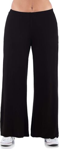 24seven Comfort Apparel Comfortable Solid Color Plus Size Palazzo Lounge Pants in Saudi Arabia