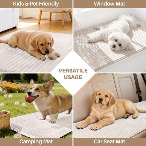 Warmstar Waterproof Couch Cover for Dogs，Fuzzy Pet Couch Covers for Sofa Washable,Non Slip Couch Covers for 3 Cushion Couch Sofa,Soft Sofa Cover Slipcover Pet Frinedly,(Off White, 35" x 74") in Saudi Arabia