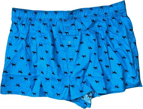 Victoria's Secret Pink Flannel Relaxed Pajama Sleep Short Boxy Color Blue New in Kuwait