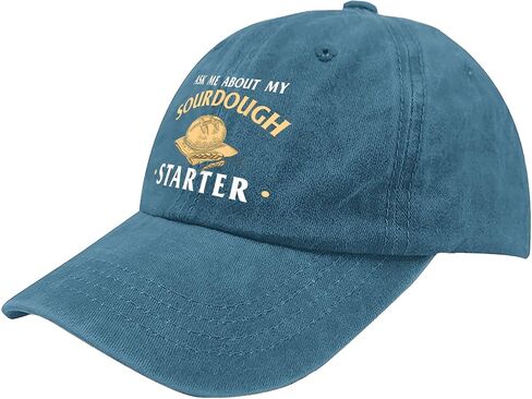 Ask Me About My Sourdough Starters Hats for Boyfriends Low Profile Washed in Saudi Arabia