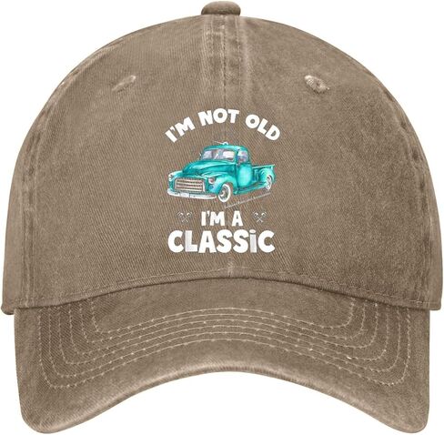 I'm This Old Funny Mechanic Vintage Car Hats for Mom Low Profile Washed in Kuwait