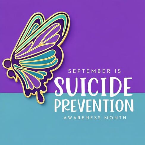 25PCS Suicide Prevention And Mental Health Awareness Enamel Lapel Pin Bulk for Backpacks Bags Hats, Mental Health Support Statement Gift for Support Groups, Gift-Giving and Fundraising,Funeral Favors in Kuwait