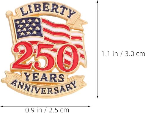 دبابيس الذكرى السنوية 250، 8 قطع دبابيس طية صدر السترة بالعلم الأمريكي، دبابيس معدنية لذكرى علم الولايات المتحدة الأمريكية، شارة الحرية الوطنية مجوهرات يوم الاستقلال للرجال والنساء in Kuwait