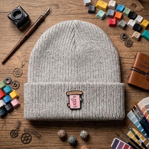 Funny Switch Enamel Pin - Sarcastic Pins Brooch for backpack, jackets, Hats with " HYPERFOCUS“. Humor Mood Brooches Gift for Coworkers, Friends and Adults. in Saudi Arabia