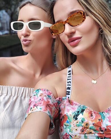 12 Pairs Rectangle Sunglasses Bulk, Trendy Y2K Retro Glasses for Women Men 90’s Vintage Square Frame Party Sunglasses in Saudi Arabia