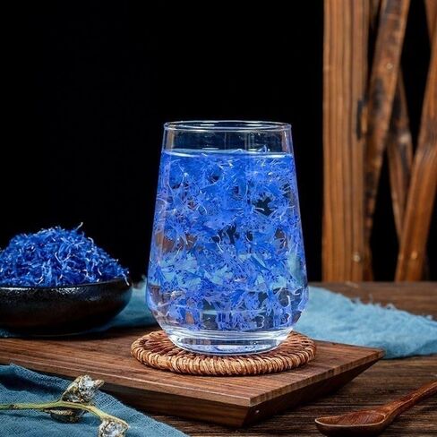 Pure Blue Cornflower Petals 10g/ 0.352oz, 100% Natural Centaurea Cyanus, Dried Herbal Flowers, for Tea Blends, Cupcakes, Lattes, Bath Products, Gifts, Crafts in Saudi Arabia