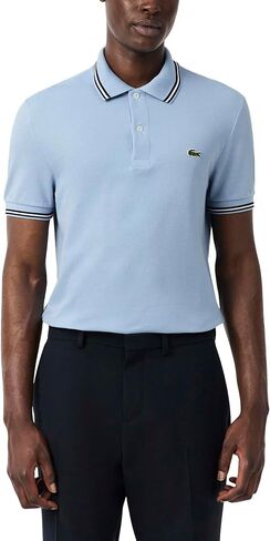 Lacoste Mens Smart Paris Regular Fit Contrast Neck Polo Shirt in Saudi Arabia