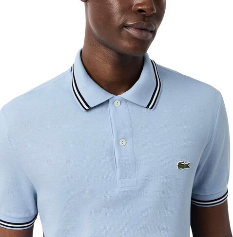 Lacoste Mens Smart Paris Regular Fit Contrast Neck Polo Shirt in Saudi Arabia