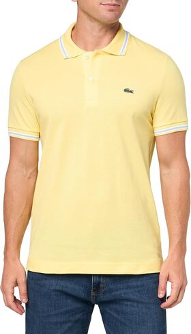 Lacoste Mens Smart Paris Regular Fit Contrast Neck Polo Shirt in Saudi Arabia