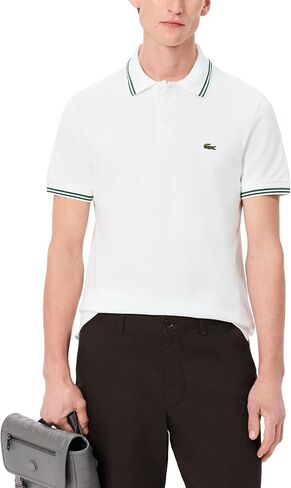 Lacoste Mens Smart Paris Regular Fit Contrast Neck Polo Shirt in Saudi Arabia