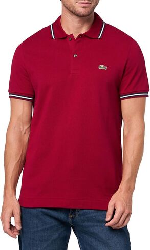 Lacoste Mens Smart Paris Regular Fit Contrast Neck Polo Shirt in Saudi Arabia