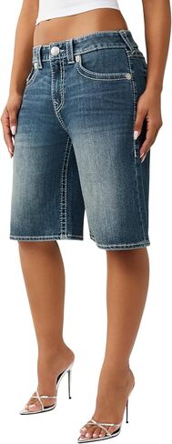 حذاء نسائي فضفاض من قماش الدينيم الحقيقي من True Religion Jort Big T Flap in Kuwait