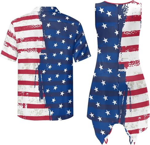 TOADDITDO Sleeveless Sundresses for Women Summer Flowy Midi Dress and Mens Button Down Shirts Matching Couples Outfits in Saudi Arabia