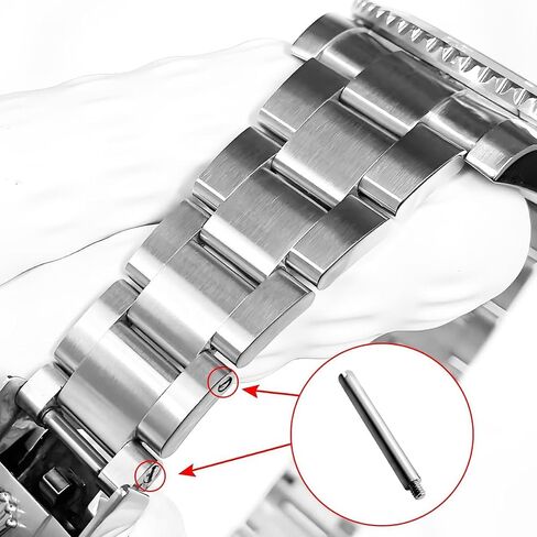 BEHLINE 4Pcs Stainless Steel Screws for Link Pin Replacement for Submariner Datejust Oyster GMT Watch in Kuwait