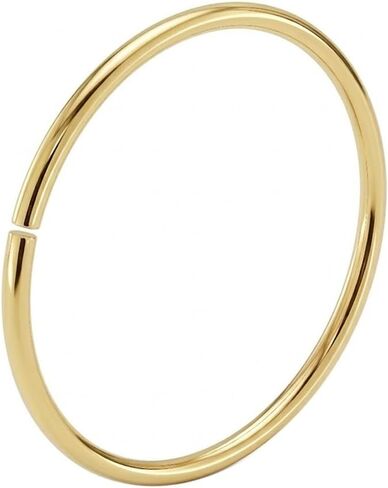 PiercingPoint 14 Karat Solid Gold 22 Gauge (0.6MM) - 1/4 Inch (6MM) Length Seamless Continuous Nose Hoop Ring in Saudi Arabia