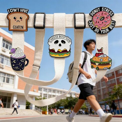 Food Meme Brooches 5PCS, Cute Brooch Pins Set, Funny Enamel Pin, Aesthetic Pins For Bags, Clothing Backpack Hat Decoration, Graduation Gift, Party Favors Gift in Saudi Arabia
