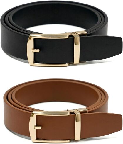 West Leathers Women Leather Ratchet Belt for Jeans Dresses, Fashion Ladies Waist Belt with Automatic Sliding Buckle in Saudi Arabia