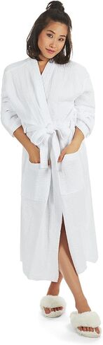 MeMoi Women's 100% Cotton Woven Gauze Spa-Style Kimono Robe in Kuwait