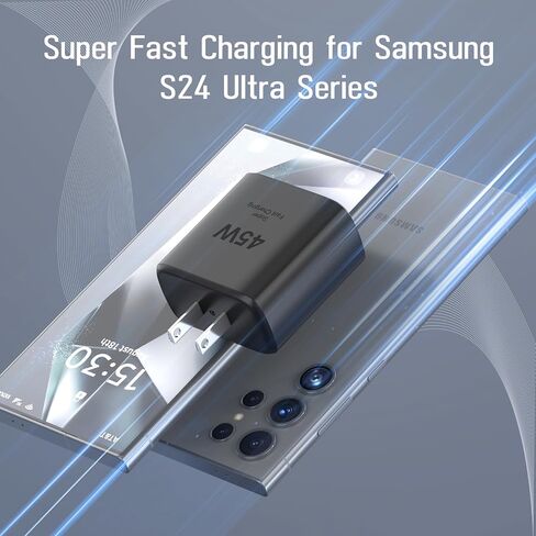 45W Super Fast Charger Type C 10ft, USB C Wall Charging and Android Phone Charger Cable for Samsung Galaxy S25/S25 Ultra/S25+/S24 Ultra/S24 Plus/S24+/S23 Ultra/S23+/S22 Ultra/S22 Plus/Note 20,2 Pack in Kuwait