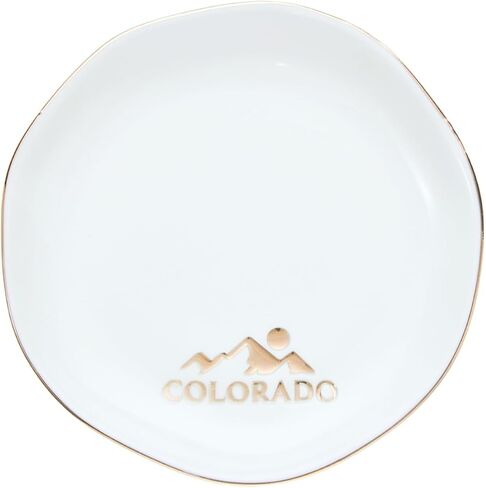 InnoBeta Colorado Gifs للنساء، طبق خاتم سيراميك، صينية مجوهرات طبق حلية مزخرفة للخواتم والأقراط والقلائد ومفاتيح ساعة السوار، هدايا لعيد الميلاد، عيد الأم، عيد الميلاد - 4.75 بوصة in Kuwait